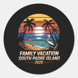 Texas Beach Vacation Family Vacation South Padre I Runder Aufkleber