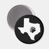 Texas Bear Paw Magnet (Vorderseite/Rückseite)