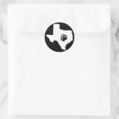 Texas Bear Paw Runder Aufkleber (Tasche)