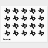 Texas Bear Runder Aufkleber (Blatt)