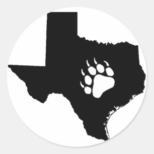 Texas Bear Runder Aufkleber