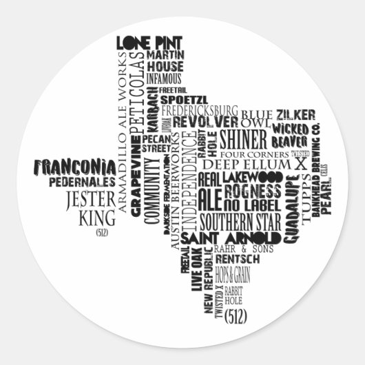 Texas Beer Sticker (Vorderseite)