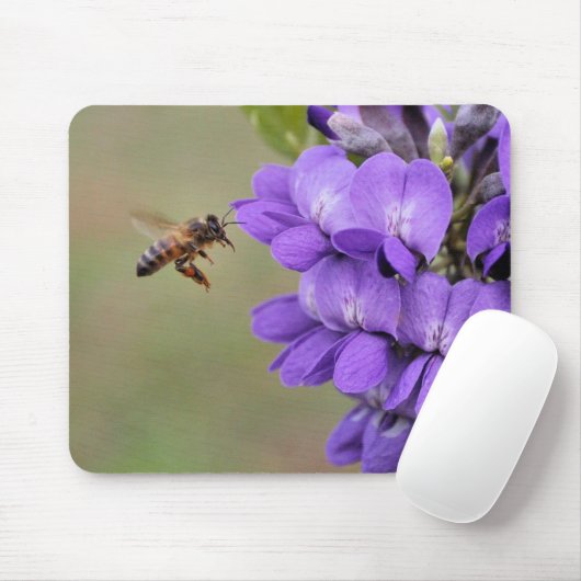 Texas-Berglorbeer-Biene im Flug Mousepad (Mit Mouse)