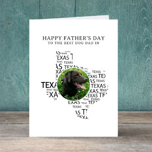 Texas Best Dog Dad Foto zum Vatertag Feiertagskarte