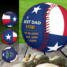 Texas Best Vater, patriotische USA, Texas Flag Baseball