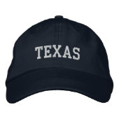 Texas bestickt anpassbare Cap Navy Bestickte Baseballkappe (Vorderseite)