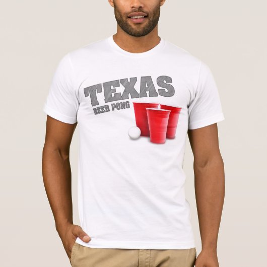 Texas-Bier Pong T - Shirt (Vorderseite)