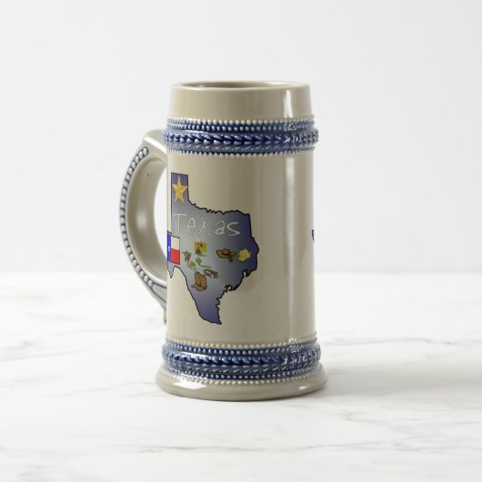 Texas-Bier Stein Bierglas (Vorderseite Links)