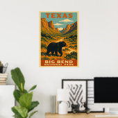 Texas Big Bend National Park V01 Poster (Heimbüro)