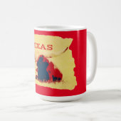 Texas Big Cow Retro Art Cup Tasse (VorderseiteRechts)