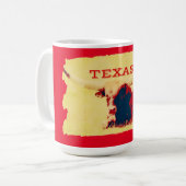 Texas Big Cow Retro Art Cup Tasse (Vorderseite Links)