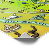 Texas BIG Fun Map Poster (Ecke)