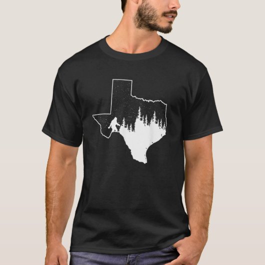 Texas Bigfoot Geschenk Sasquatch Silhouette Staat  T-Shirt (Vorderseite)