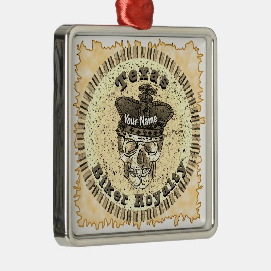 Texas Biker  Ornament Aus Metall (Rechts)