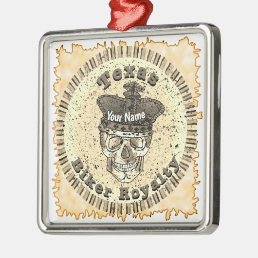 Texas Biker  Ornament Aus Metall (Links)