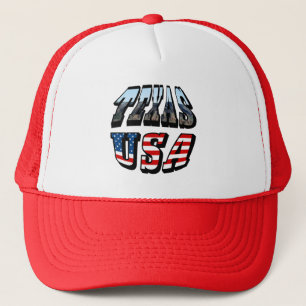 Texas Bild und Flaggentext Truckerkappe