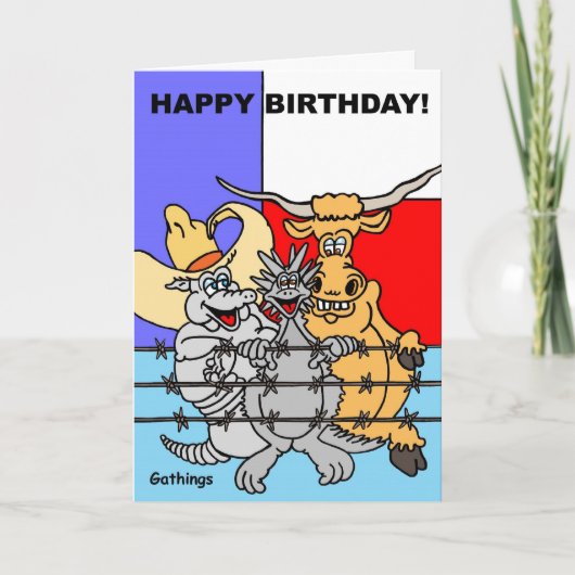 TEXAS BIRTHDAY CARD KARTE (Vorderseite)