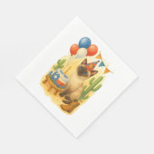 Texas Birthday Themed for Cat Lovers  Serviette (Ecke)