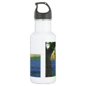 Texas-Blau-Mützen Edelstahlflasche (Rückseite)