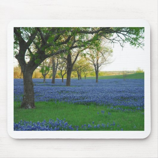 Texas-Blau-Mützen Mousepad (Vorne)