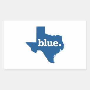 TEXAS BLauer STAAT Rechteckiger Aufkleber