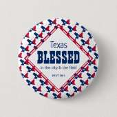 TEXAS BLESSED City Field Deuteronomy Christlich Button (Vorderseite)