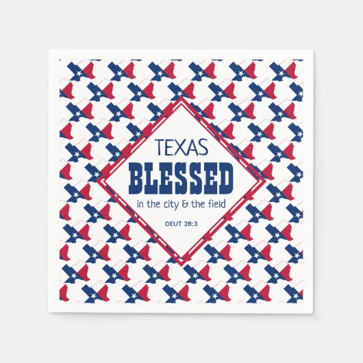 TEXAS BLESSEED Independence Christlich Party Paper Serviette (Vorderseite)