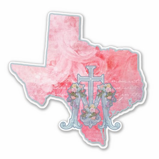 TEXAS BLESSEED JUNGFRAU MARY RELIGIOUS MARIAN CROS AUFKLEBER (Vorderseite)