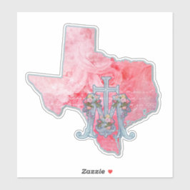 TEXAS BLESSEED JUNGFRAU MARY RELIGIOUS MARIAN CROS AUFKLEBER