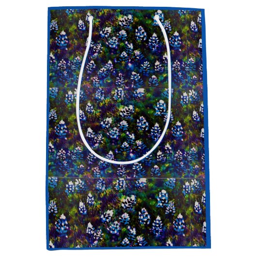 Texas Blue Bonnet Blitz Design Mittlere Geschenktüte (Vorderseite)