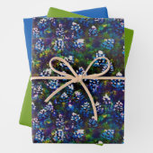 Texas Blue Bonnet Blitz Design-Sky Blue Green Geschenkpapier Set (Beispiel)