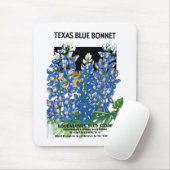 Texas Blue Bonnet Saatpacketikett Mousepad (Mit Mouse)