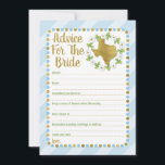 Texas Blue Gold Beratung für das Brautduschenspiel Hinweiskarte<br><div class="desc">Ein blaues und goldenes Texas Staat Bridal Advice Spiel für die Braut zu sein.</div>