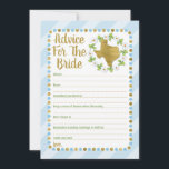 Texas Blue Gold Beratung für das Brautduschenspiel Hinweiskarte<br><div class="desc">Ein blaues und goldenes Texas Staat Bridal Advice Spiel für die Braut zu sein.</div>