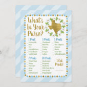 Texas Blue Gold Was ist in deinem Purse Shower Gam (Vorne/Hinten)