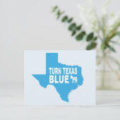 Texas Blue Postcard | Wahldemokratie Postkarte (Stehend Vorderseite)