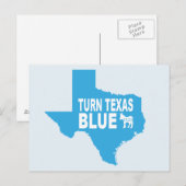 Texas Blue Postcard | Wahldemokratie Postkarte (Vorne/Hinten)