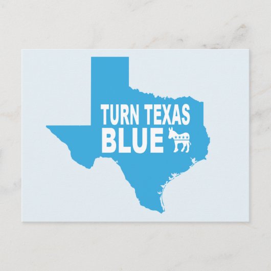Texas Blue Postcard | Wahldemokratie Postkarte (Vorderseite)