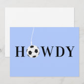 Texas Blue Soccer Pinata Party Grußkarte Einladung (Vorne/Hinten)