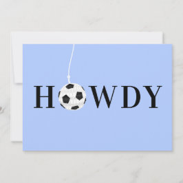 Texas Blue Soccer Pinata Party Grußkarte Einladung