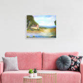 Texas Bluebells Squatter Shack Landschaft Leinwanddruck (Insitu (Wohnzimmer))