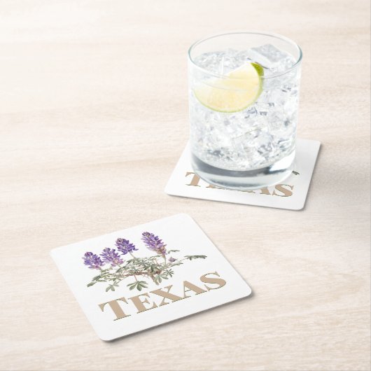 Texas Bluebonnet 2 Rechteckiger Pappuntersetzer (Vor Ort)