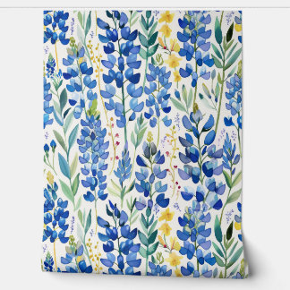 Texas Bluebonnet Blue Wildblume Pattern Tapete