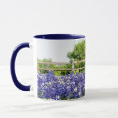 Texas Bluebonnet Blume Art Country Zaun Tasse (Links)