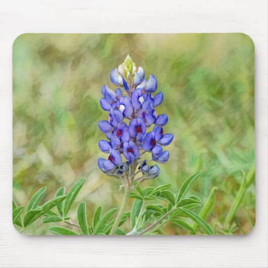 Texas Bluebonnet Blume Art Mouse Pad Mousepad (Vorne)
