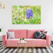 Texas Bluebonnet Blume Art Nah Up Leinwanddruck (Insitu (Wohnzimmer))