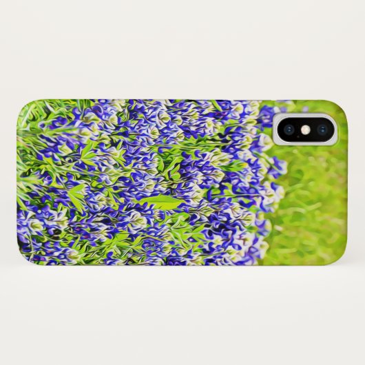 Texas Bluebonnet Blume Art Phone Case (Rückseite (Horizontal))