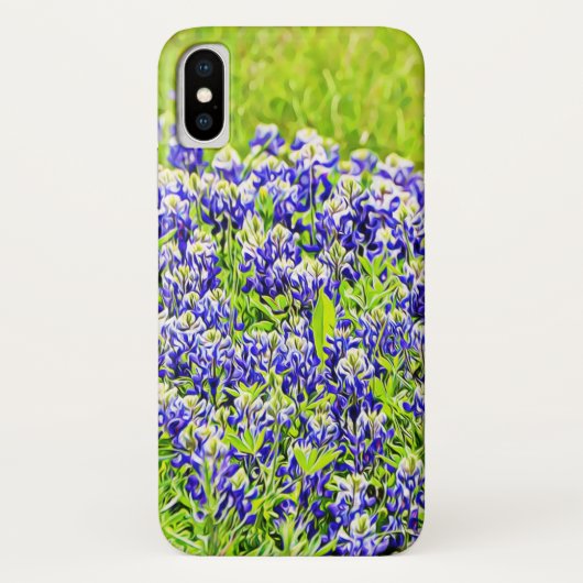 Texas Bluebonnet Blume Art Phone Case (Rückseite)