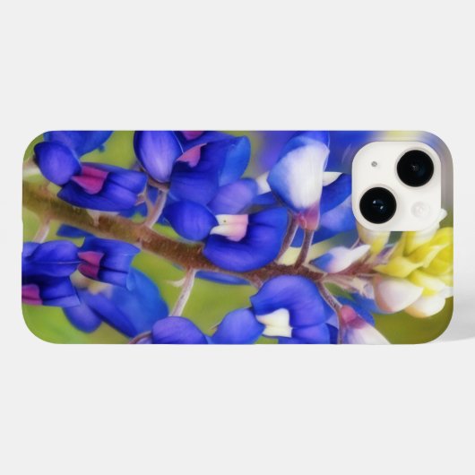 Texas Bluebonnet Blume Art Phone Case (Rückseite (Horizontal))