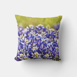 Texas Bluebonnet Blume Art Throw Kissen